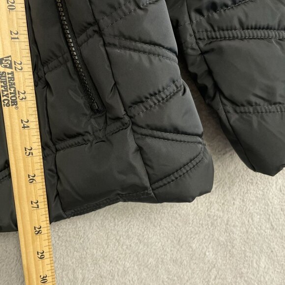 NEW Nautica Women's Size M Black Puffer Jacket W/ Detachable Faux Fur Hood - Picture 4 of 13